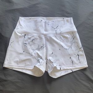 Buffbunny White Marble Shorts